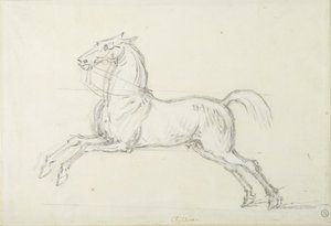Flying Childers galloping to left